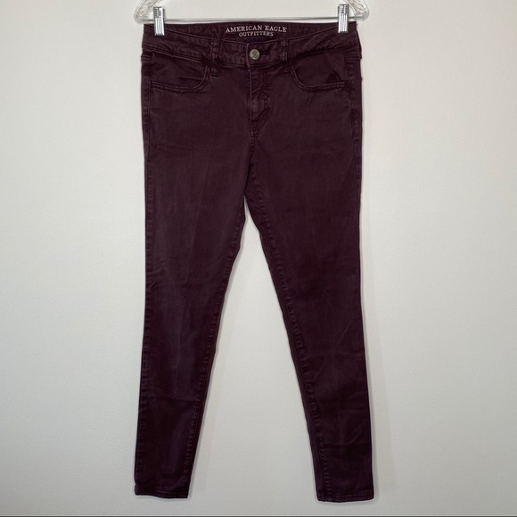 American Eagle Outfitters Purple Jeggings - Picture 1 of 9